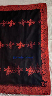 fancy net saree