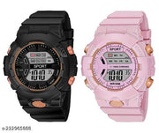 Digital Unisex Watch (Multicolour Dial Multi Colored Strap)