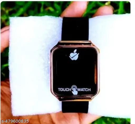 Trendy Design Stylish BlacK Colour Touch Screen LED Light Watch for  girls