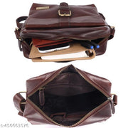 LANDMINE Crossbody Genuine Leather Sling Bag For Men Brown | Messenger bag | Shoulder Bag - Travel Bag Adjustable Strap
