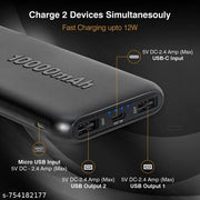 ClipnGo 10000 mAh High-Capacity Fast Charging Power Bank with Dual USB Ports & LED Indicator