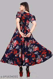 Polyster/Crepe fabric-Kurti Aanarkali