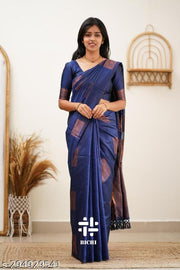 Women's Banarasi Silk Saree Kanjivaram Pattu Sarees With Blouse Piece (paithani anjana)