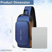 Men Stylish Crossbody Backpack, Anti-Theft Chest Bag with USB Charging Port, Messenger Bags, Casual Shoulder Bag