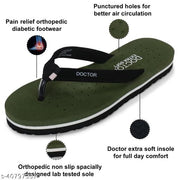DOCTOR EXTRA SOFT Green-OR-D-19 Women's Orthopaedic Diabetic Comfort Daily Use Slippers & Flipflops