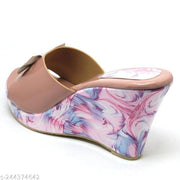 Wedges Casual Floral Heel For Women Block Heel Sandal For Women,casual Heel,Heels Slipper,Footwear,Chappal,Girls Heels