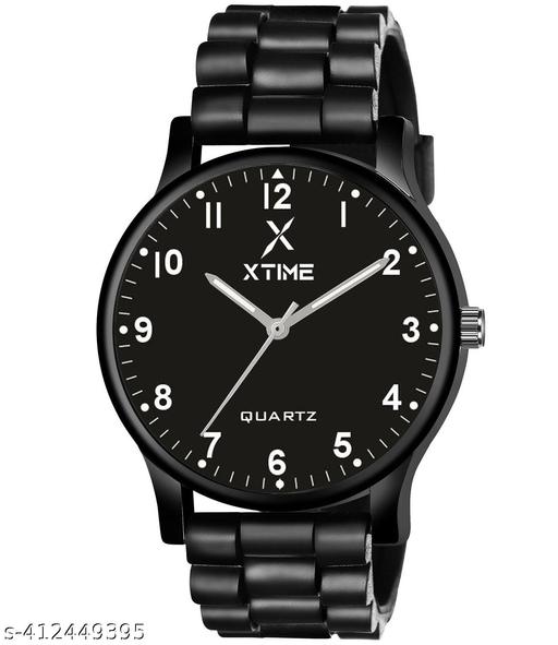 XTIME Analogue Watch Black Dial & Black Resin Strap for Men's & Boys