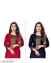 pack of 2 Women Letest Outfit Beautiful stylish kurti with Golden Lac