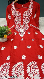 Chikankari Modal Straight Kurta