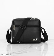 ZERRISH Men’s Sling Bag | Stylish Crossbody Shoulder Bag for Men | Office, Travel & Daily Use | Black