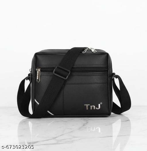 ZERRISH Men’s Sling Bag | Stylish Crossbody Shoulder Bag for Men | Office, Travel & Daily Use | Black