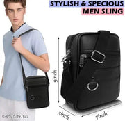 Stylish Professional Casual Synthetic Leather Unisex Bag/Shoulder Bag for Men/Travel Bag/Cross Body Bag/Office Business Bag/Messenger Bag/Stylish Sling Bag for Men & Women
