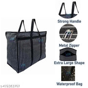 Multipurpose medium size Heavy Duty Toy Clothes Files Picnic Shopping Storage Organizer Grocery Vegetable Canvas Bag with Strong Handles and Strong Base with Storage Covers Zip (Black -Pack of 3)