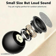 Mini Wireless Bluetooth Speaker with Heavy Metal Electroplating Round Speaker | Wireless Power Button Controlled, Long Lasting Battery & Quick Charge Pack of 1 (Multicolor)