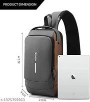 Waterproof Polyester Slim Unisex Crossbody Sling Bag Chest Backpack Men's Shoulder Bag, Leisure Travel Handbag, Hard Shell Anti-Theft Chest Bag