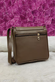 Trendy comfy women Brown PU sling bags/Premium PU leather sling bags for women/Small Sling bags/party wear and wedding bag for women