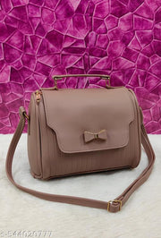 Fancy Fashionable women beige PU sling bags/Premium PU leather sling bags for women/Designer Crossbody sling/Full handwork bag/party wear and wedding bag for women
