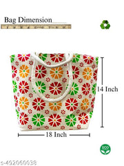 Creative Floral Canvas Grocery Bag