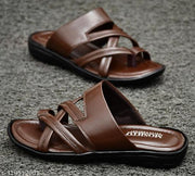 OMA mens casual stylish latest leather SLIPPER SANDAL for men