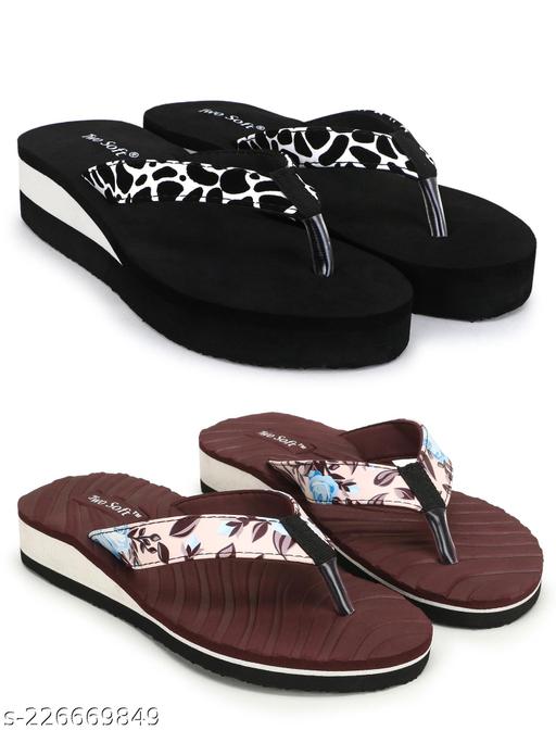 Two Soft Comfortable & Stylish Women's Daily Use Slipper/Flipflop for Women & Girls Combo of 2