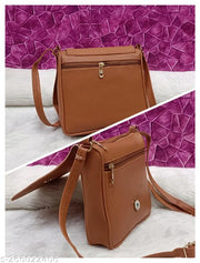 Classic versatile women Tan PU sling bags/Full hand work bag/sling bag for women/party wear bag for women/long bag for women/wedding bag for women/Small sling bags/Premium PU leather sling bags for women