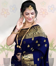 soft kanjivaram silk sarees banarasi silk saree Navy Blue