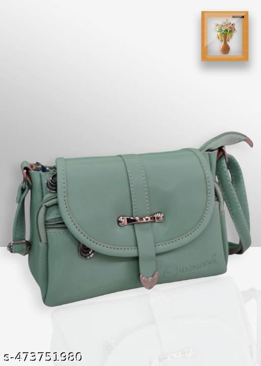 Magnifique Green Sling Bag - Sleek, Stylish, and Functional
