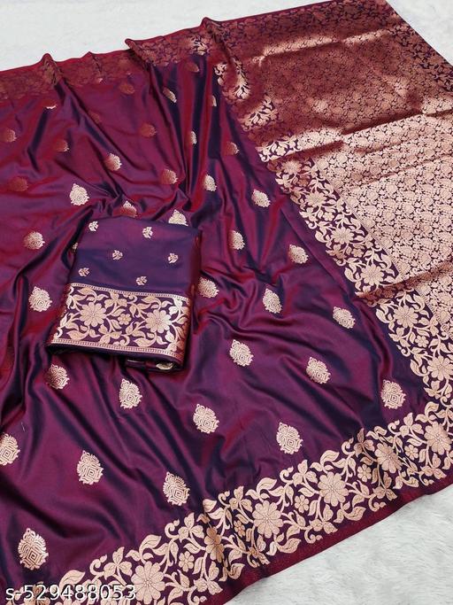 Art Silk ,WOMEN'S BANARASI ART SILK SAREE WITH UNSTITCHED BLOUSE PIECE/Banarasi Silk/Sarees Banarasi/ Saree Collection/Banarasi Weaving Traditional