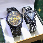 Attractive Black couple watch combo party wedding Couple Wedding Gift Combo, Anniversary Gift Combo, Couple Gift set - Men & Women