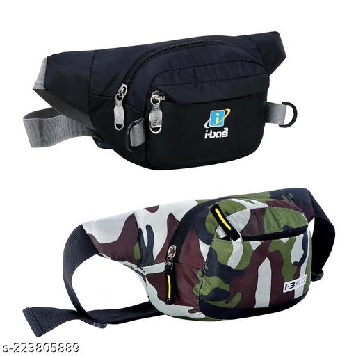 i-bag Combo Waist Bag Fanny Pack for Traveling Casual Running Hiking Cycling Sports Workout Money Pouch for Men and Women
