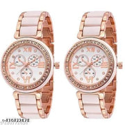 Meena Diamond Ring Analog Metal Body Watch Collection For Girls And Women