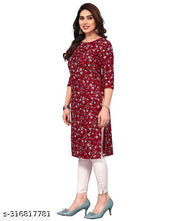 Polyster/Crepe fabric-Women Printed Straight Kurti
