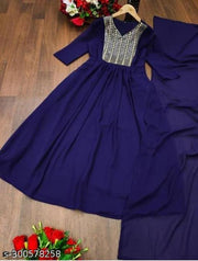 women's fancy embroidery kurti with dupatta