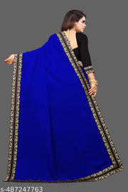 Refined Georgette  Saree with Stunning Maharani Lace Detailing