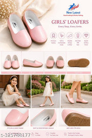 New latest kids pink patent loffer for girls partywear