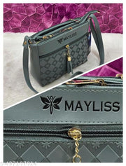 Trendy comfy women Blue PU sling bags/Premium PU leather sling bags for women/Small sling bag/Full handwork bag/Party wear and wedding bag for women