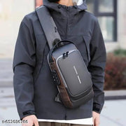 USB SHOULDER BAG WAIST USB MULTICOLOURED SLING SHOULDER BAG WITH USB PORT ADVANCE BUSINESS BAG