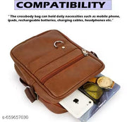 Men Sling Bag Side Bag for Men Travel Tan  Crossbody Shoulder Bag