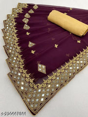 Self Design, Embroidered, Solid/Plain Bollywood Georgette
