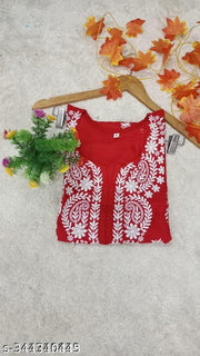 Chikankari Modal Straight Kurta
