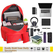 Tense Life Casual Multipurpose Backpack with 15.6" Laptop Compartment (25 ltr) Polyester Backpack for Men and Women, Shoulder Bag for College, Office, Travelling and Camping (Red )
