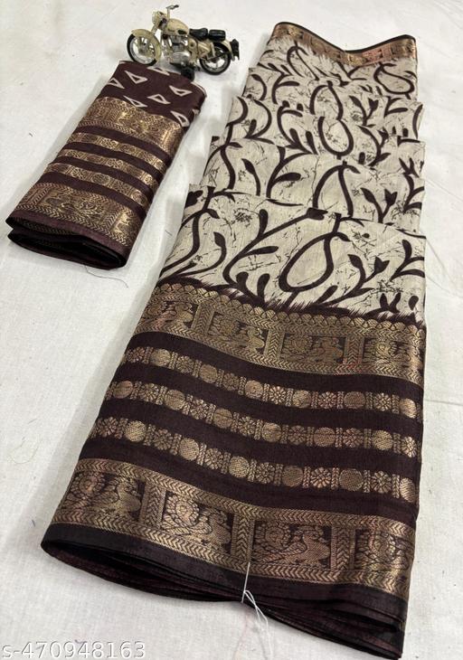 Dola Silk Saree With Jacquard Border