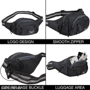 Waist Bag for Women and Men/Fanny Pack with 4-Zipper Pockets Waist Pouch for Hiking, Travel, Camping, Running, Sports