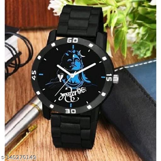 Bolun AV Poster Black Pu Men Watch