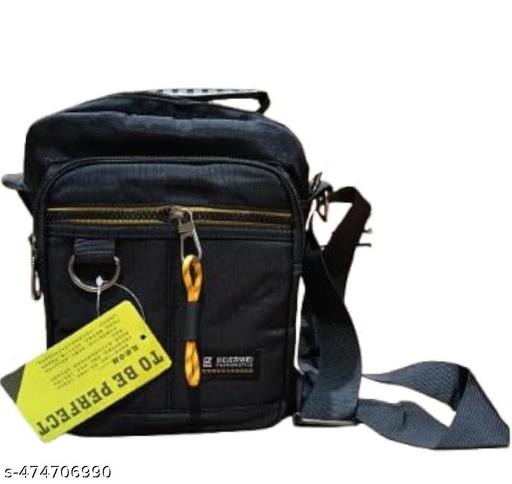 REFLECTIONS ONLINE - Sling Bag Small Crossbody Stylish Side Shoulder Bag/Handbag For Travel/Office For Men/Women With Adjustable Long Strap.. Black..