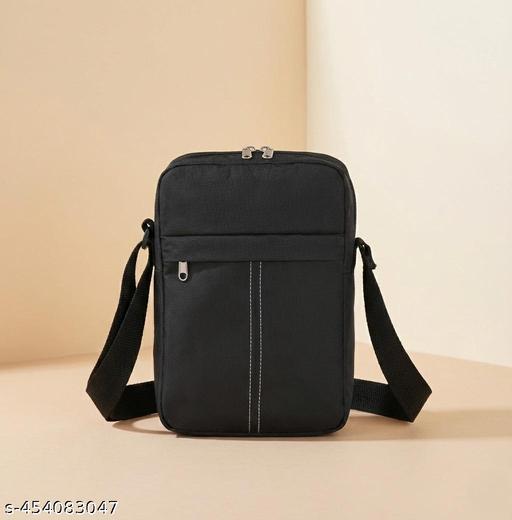 ZERUS Stylish Sling Bag Black for Men Women Office Travel Crossbody Shoulder Bag