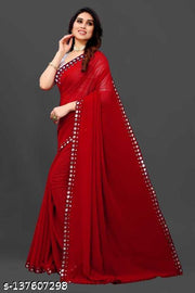 NEW FENCY GEORGETTE CUT WORK SAREE