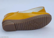 New latest kids yellow patent loffer for girls partywear