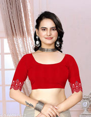 VEERA ETHNIC PRESENTING NEW RICH CHFFORN FENDY SOFT FABRIC ALPNG RICH BORDER LOOK SAREE WITH BLOUSE