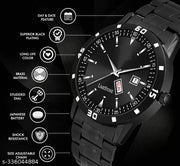 Stainless Steel Strap Day Date Analog Watch For Men